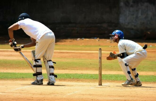 batsman playing cricket